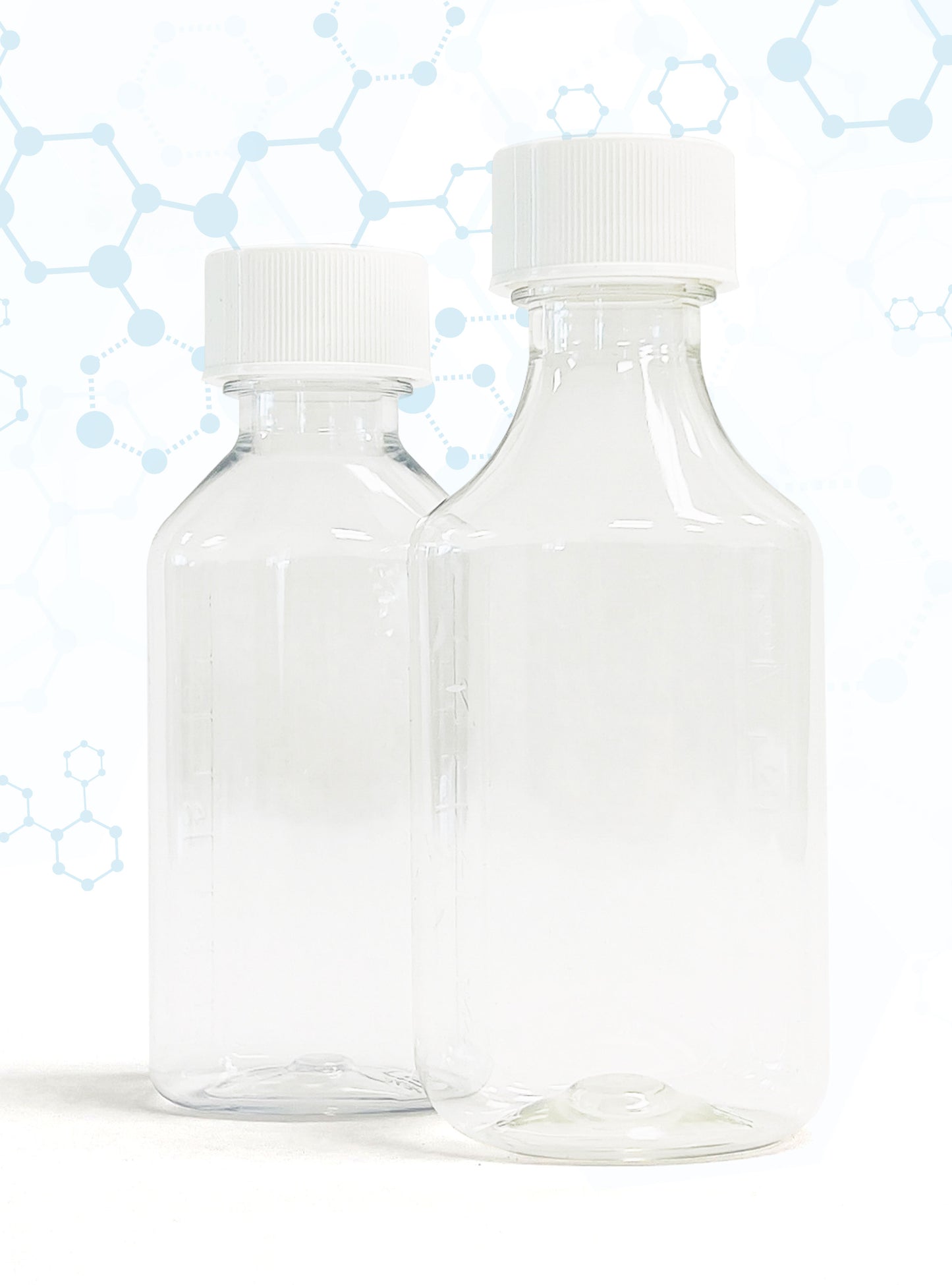 Oval Liquid Bottles - Clear